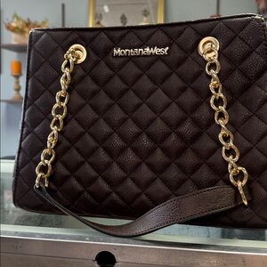 Women Chain Handbags Shoulder Bag, Coffee